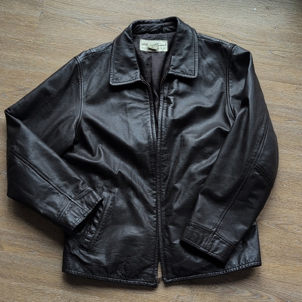 Women's Dark Brown Eddie Bauer Leather Jacket, Medium